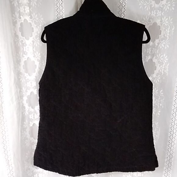 Habitat Clothes To Live In Women Jacket Vest Black Size SM 100% Cotton Courduroy - Picture 11 of 16